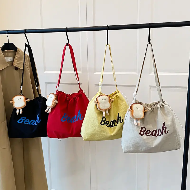 2025 Summer Drawstring Canvas Beach Tote Bag - Image 10