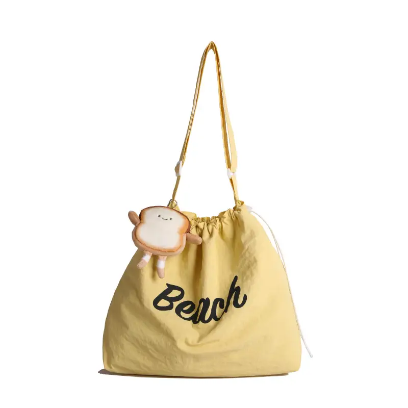 2025 Summer Drawstring Canvas Beach Tote Bag - Image 13