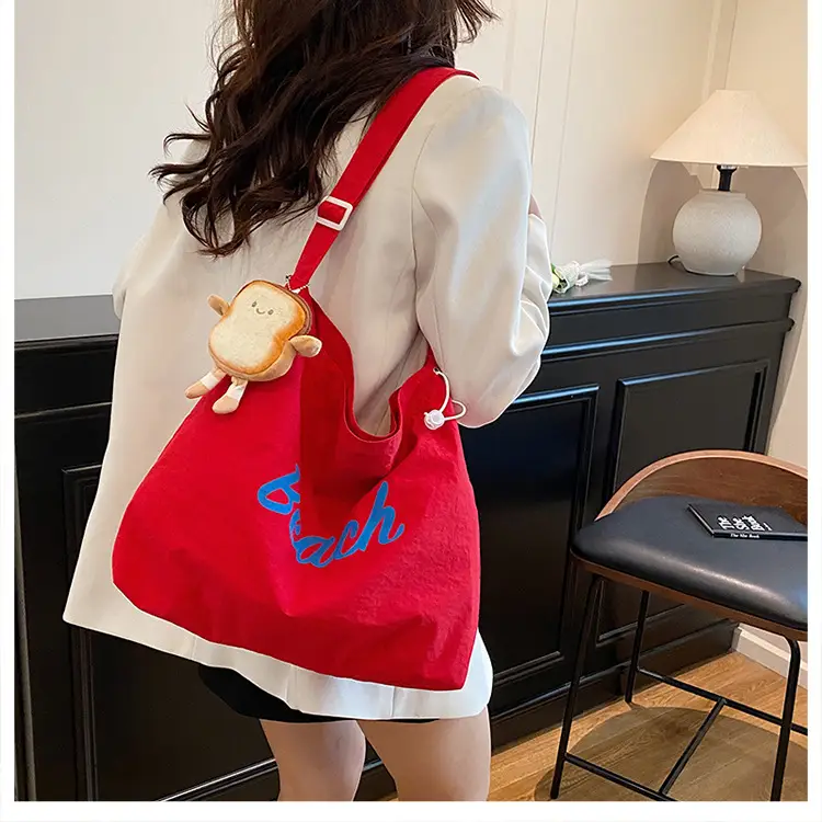 2025 Summer Drawstring Canvas Beach Tote Bag — feature 12