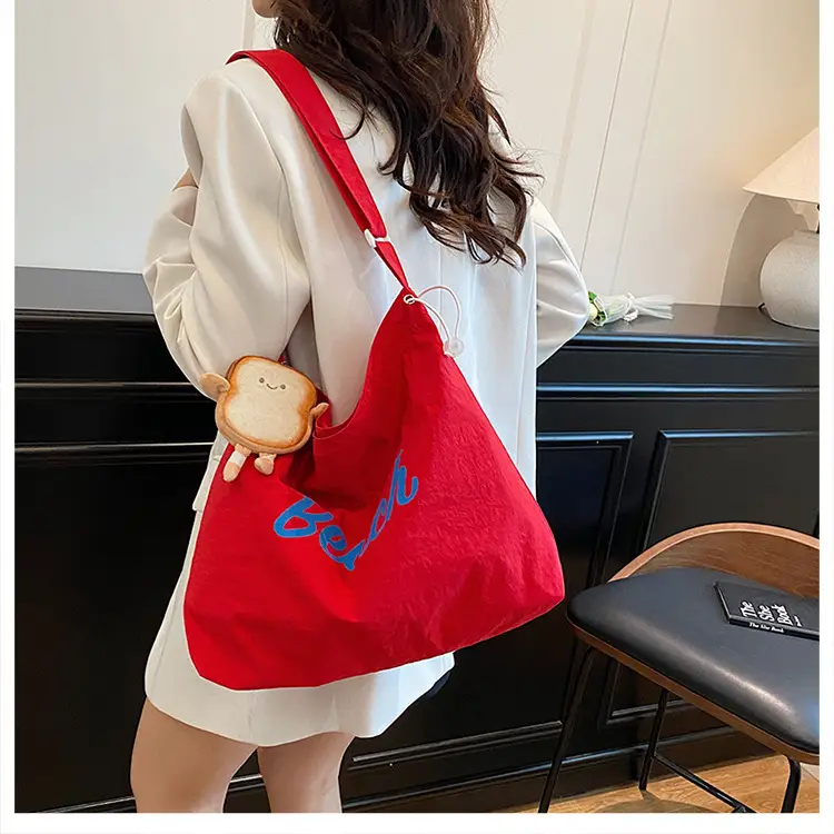 2025 Summer Drawstring Canvas Beach Tote Bag — feature 13