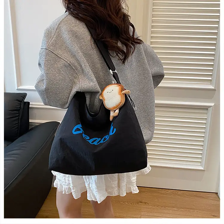 2025 Summer Drawstring Canvas Beach Tote Bag — feature 18