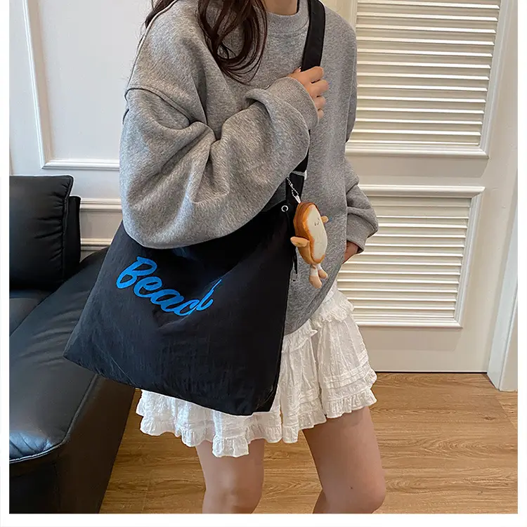 2025 Summer Drawstring Canvas Beach Tote Bag — feature 19