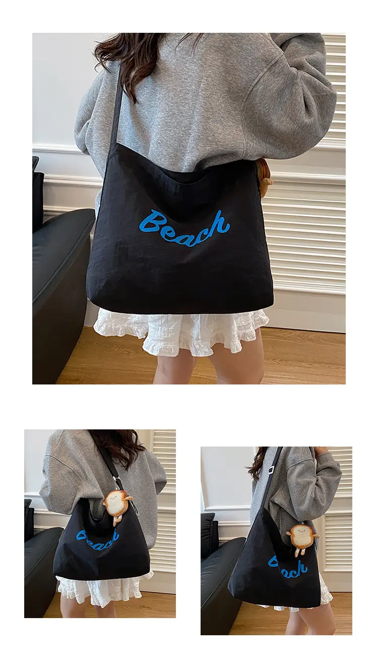 2025 Summer Drawstring Canvas Beach Tote Bag — feature 24