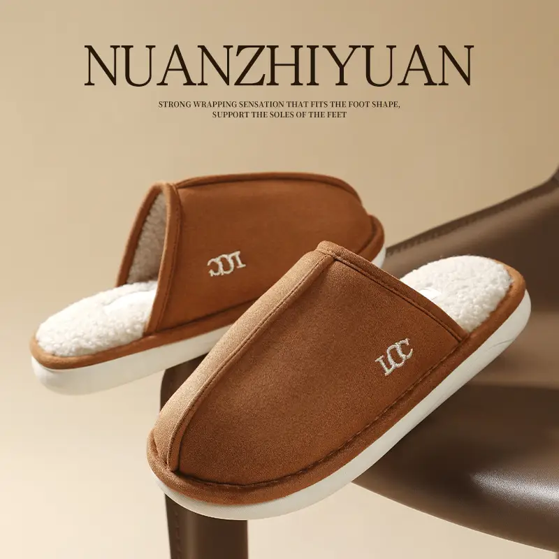 Women Cotton Warm Slippers Autumn Winter Non Slip - Image 5