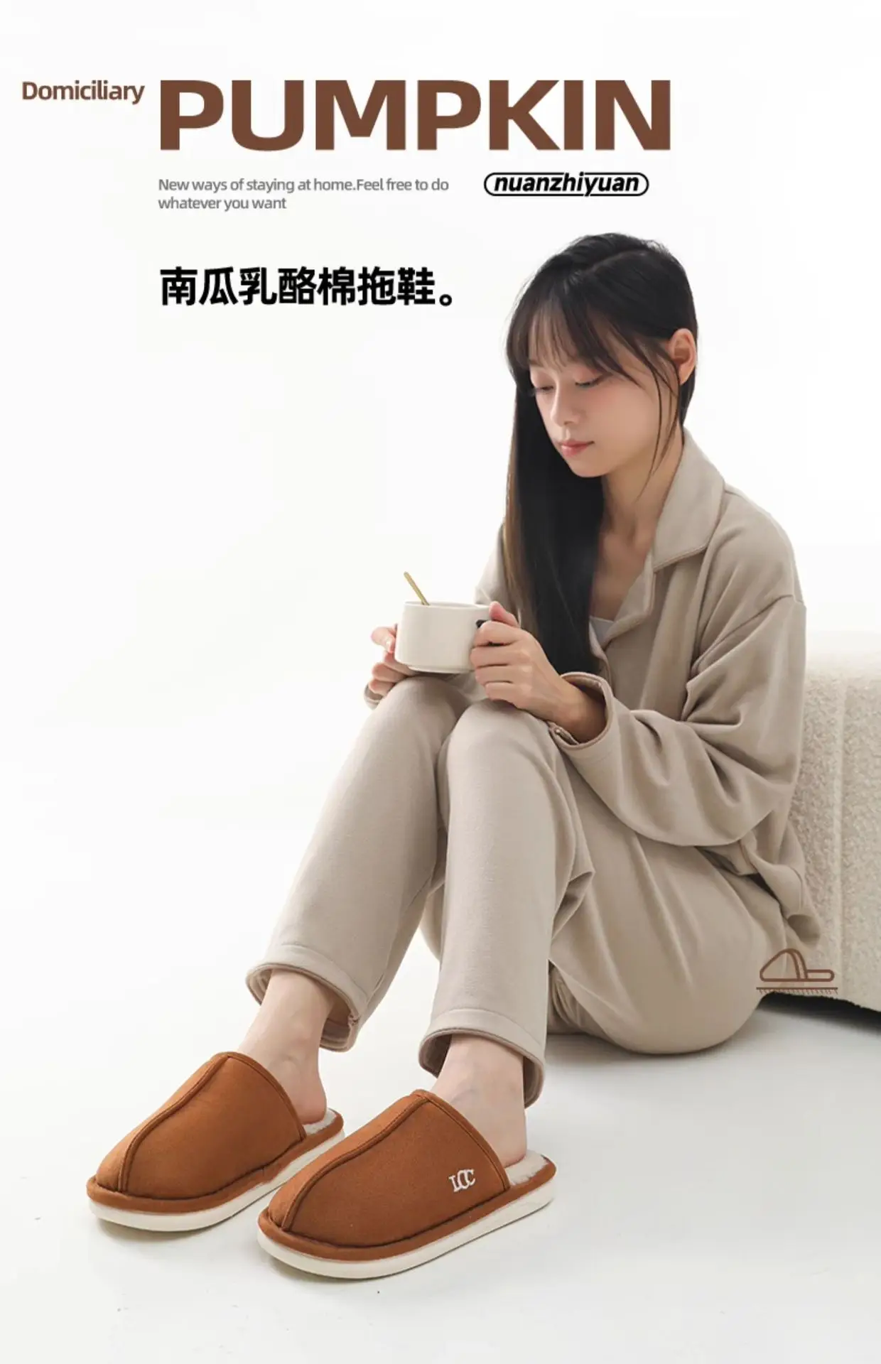 Women Cotton Warm Slippers Autumn Winter Non Slip — feature 1