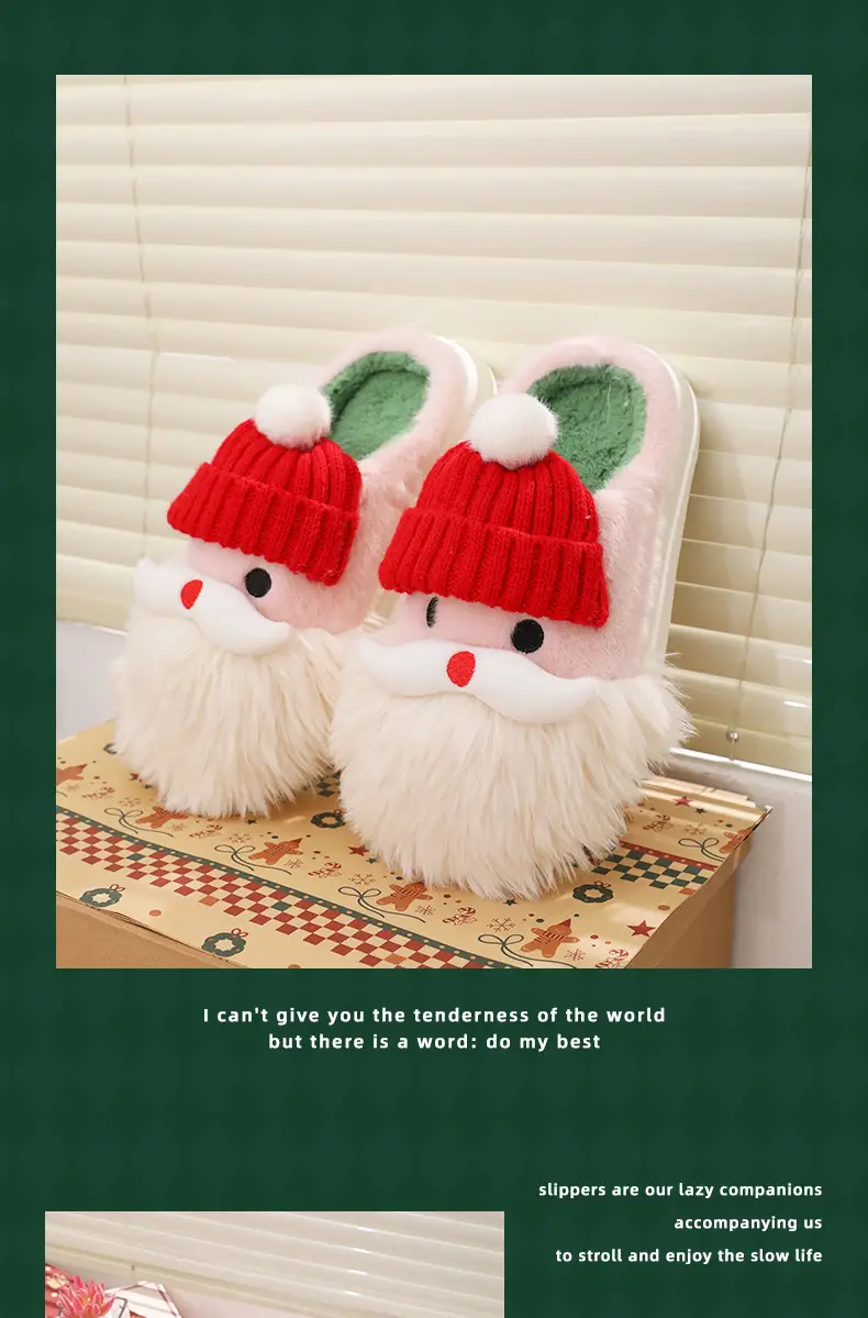 Cute Red Knit Christmas Slippers for Women 2025 — feature 14