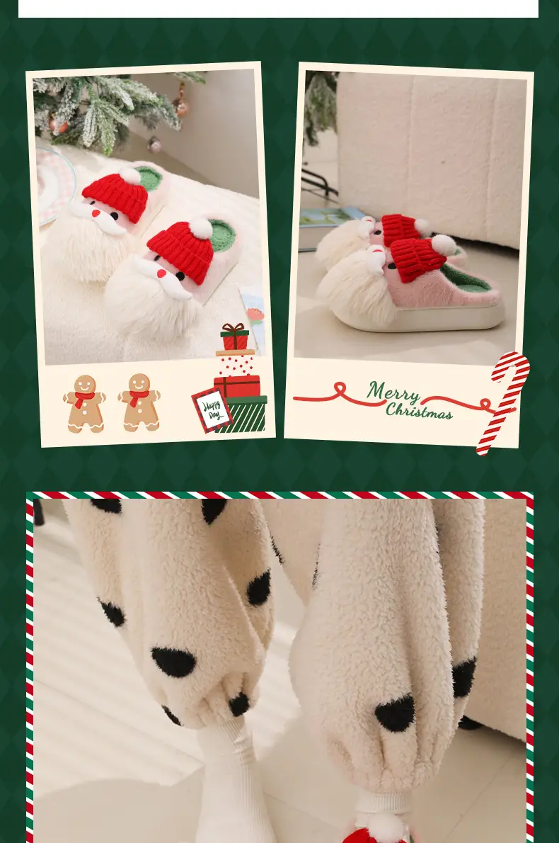 Cute Red Knit Christmas Slippers for Women 2025 — feature 5
