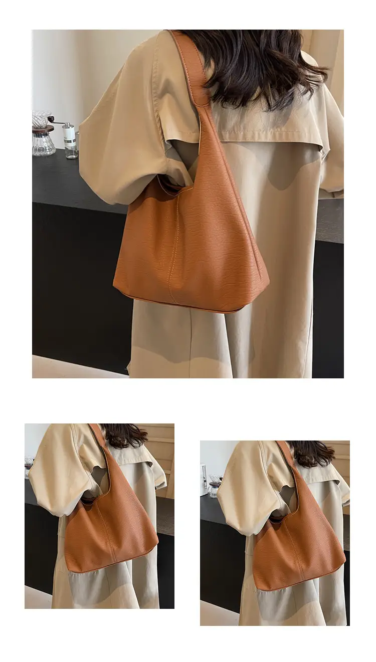 White Large-Capacity Soft-Sided Shoulder Bag — feature 12