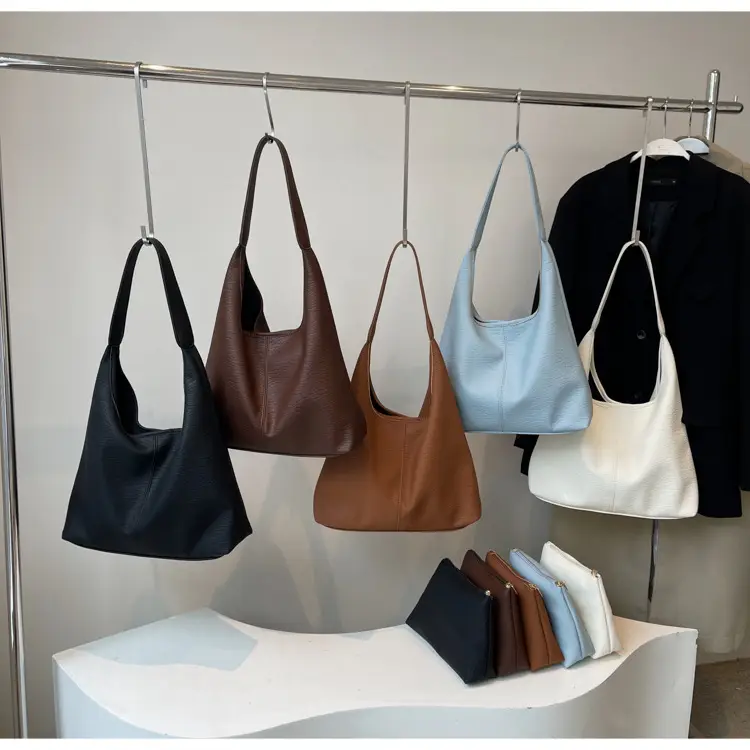 White Large-Capacity Soft-Sided Shoulder Bag — feature 15
