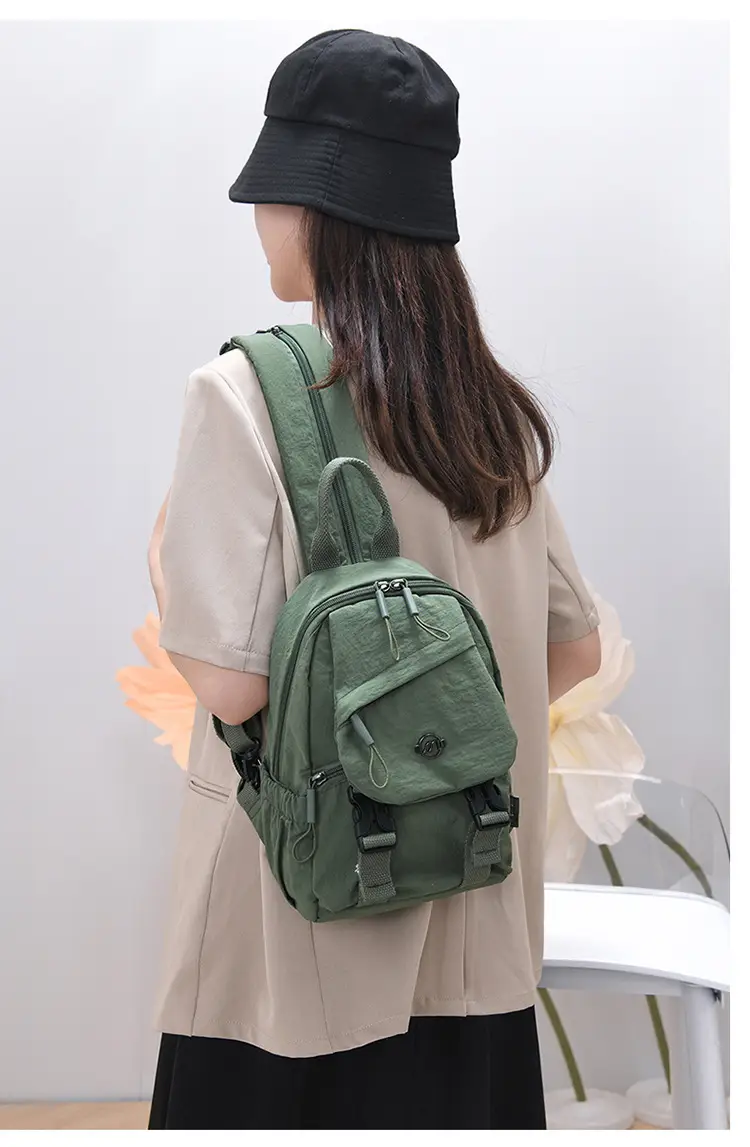 Japanese Style Backpack Yellow Pink Single Shoulder Crossbody — feature 16