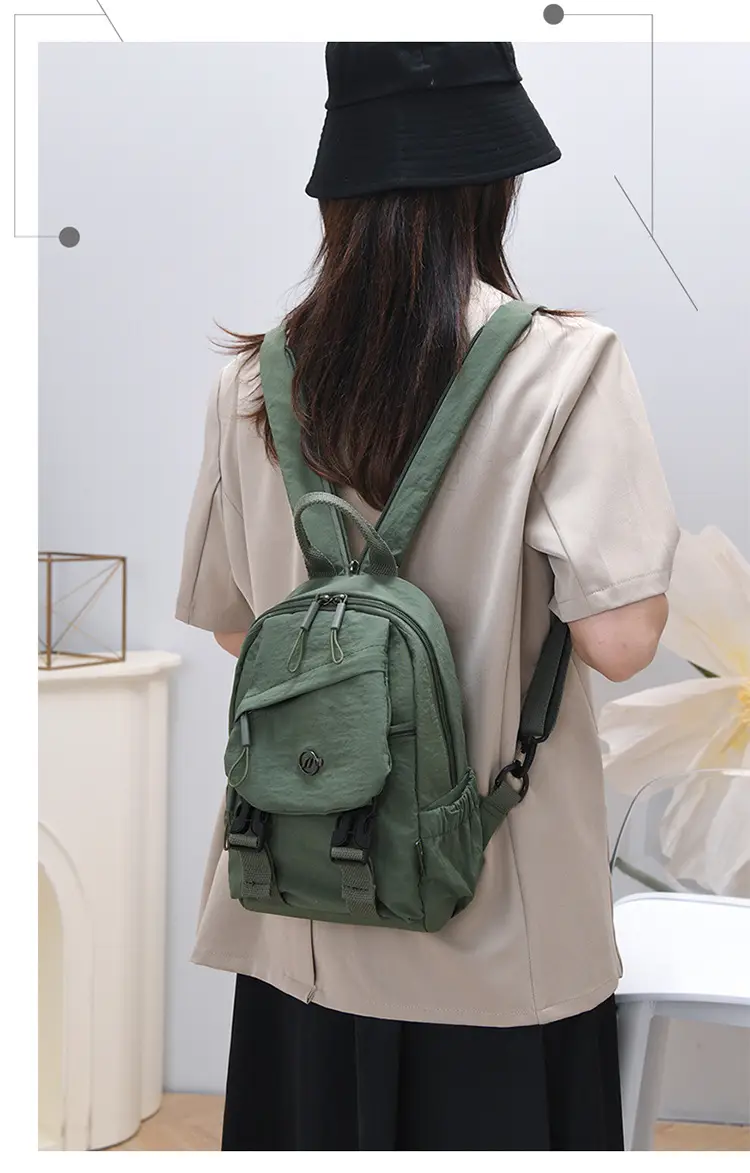 Japanese Style Backpack Yellow Pink Single Shoulder Crossbody — feature 18