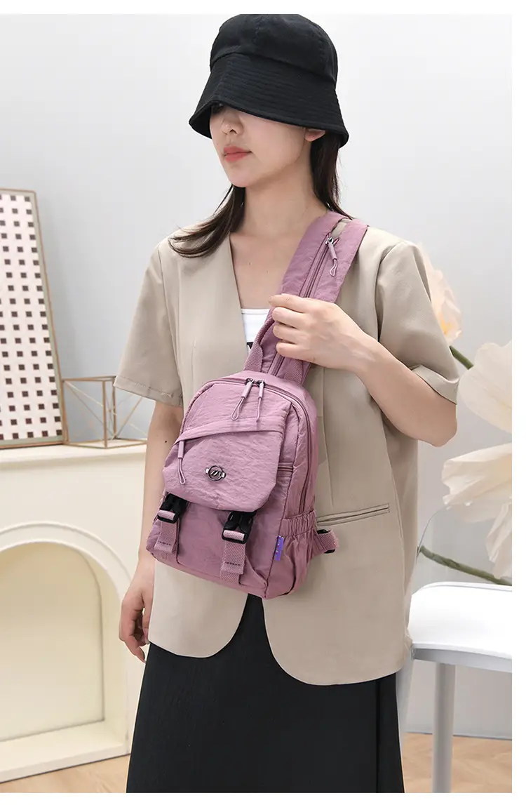 Japanese Style Backpack Yellow Pink Single Shoulder Crossbody — feature 20