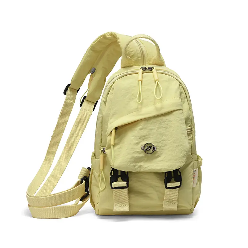 Japanese Style Backpack Yellow Pink Single Shoulder Crossbody - Image 3