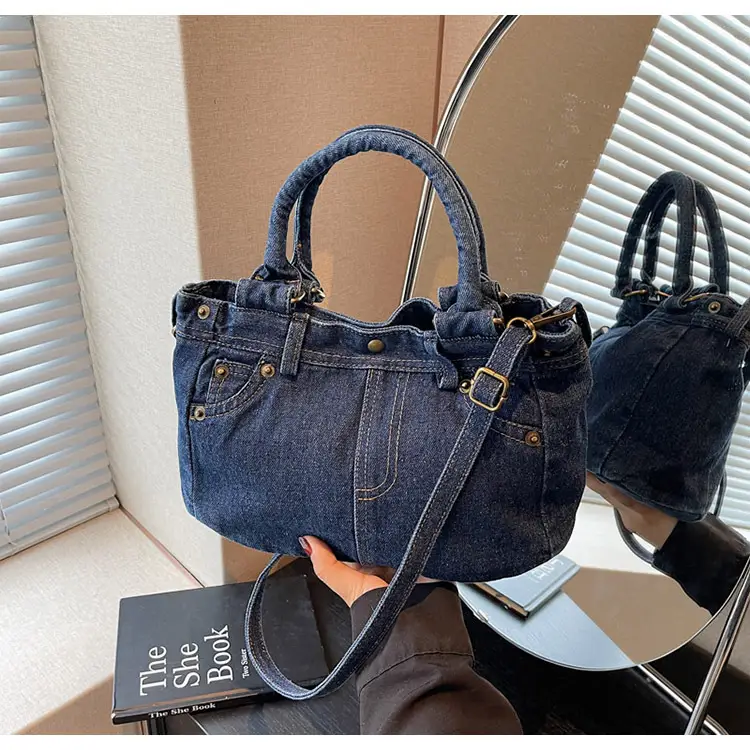 Denim Crossbody Bag Large Capacity 2026