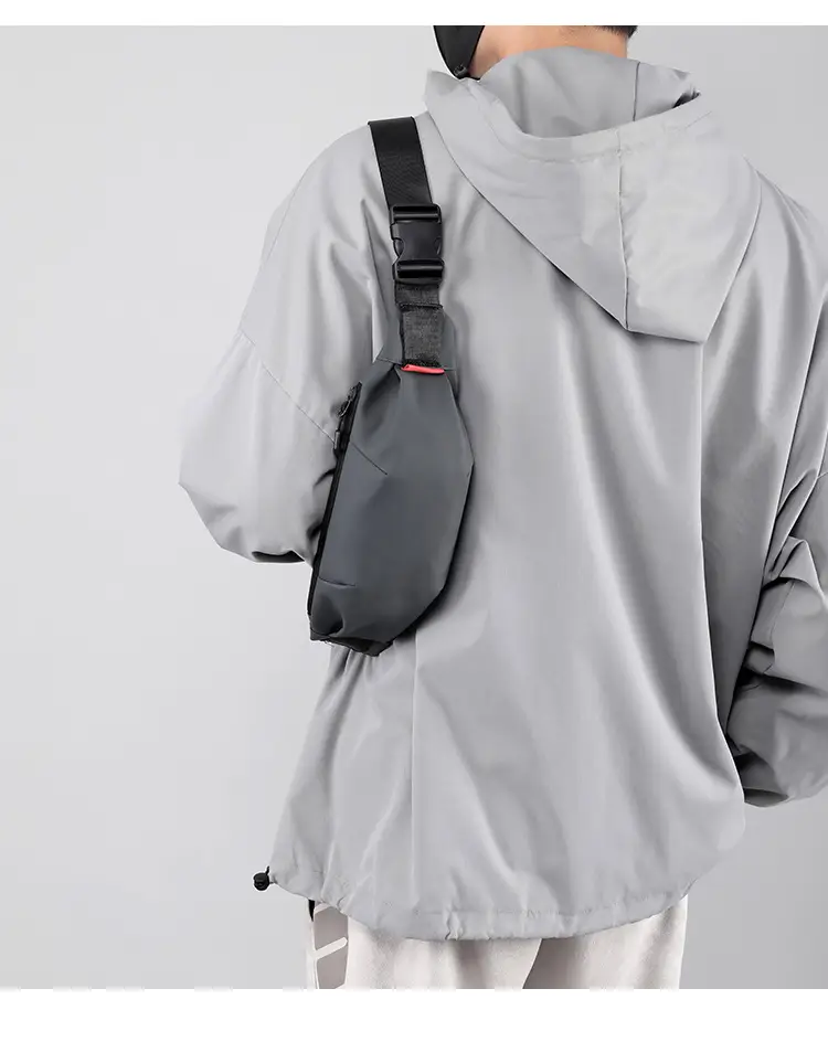 Men's Waterproof Shoulder Crossbody Bag Black New College Student — feature 7