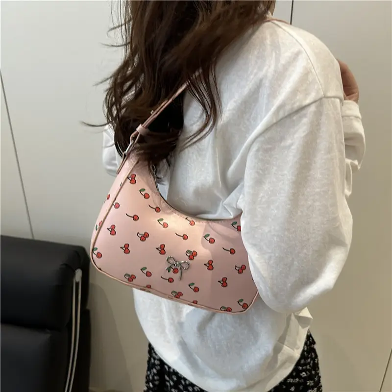 Sweet Cherry Print Crossbody Bag for Women