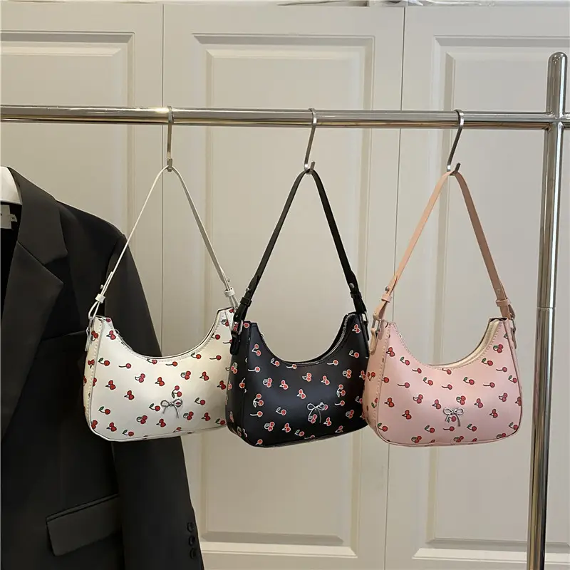 Sweet Cherry Print Crossbody Bag for Women