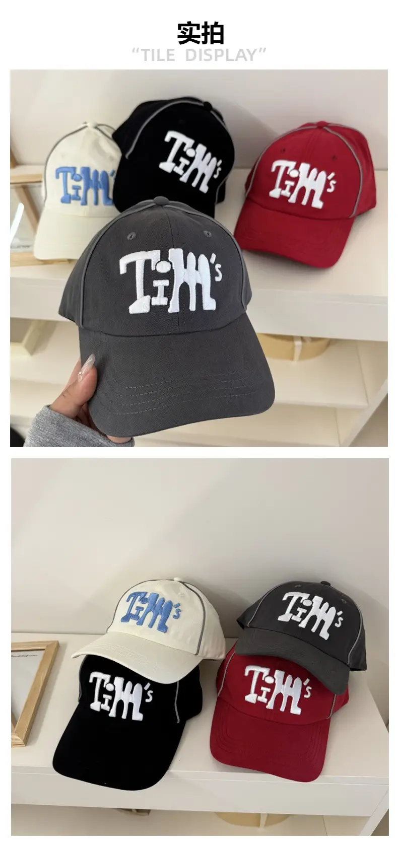 Trendy Blue Embroidered Women Cap New Spring Summer — feature 2