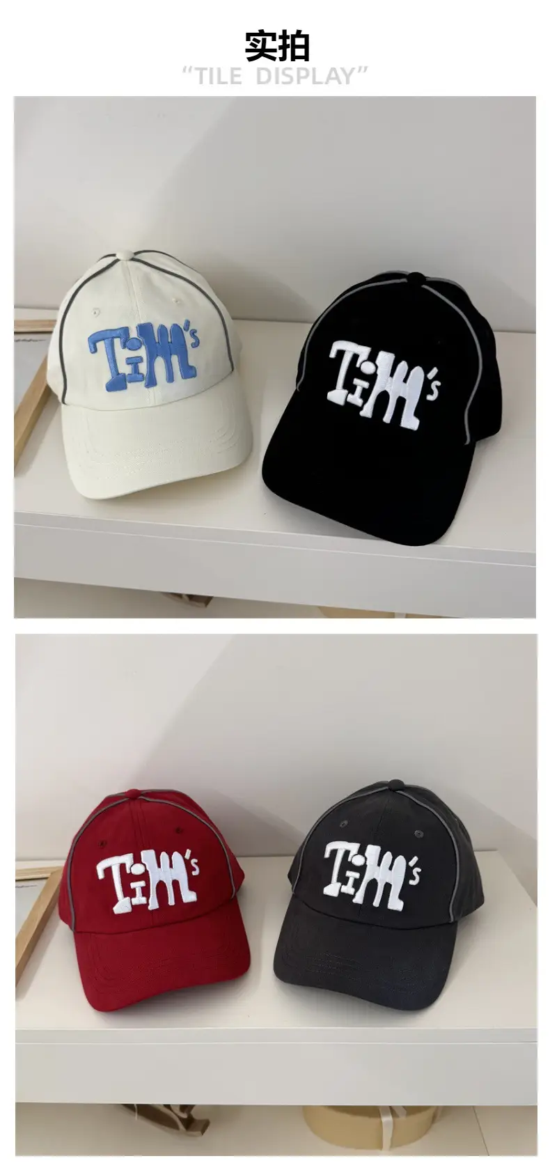 Trendy Blue Embroidered Women Cap New Spring Summer — feature 3