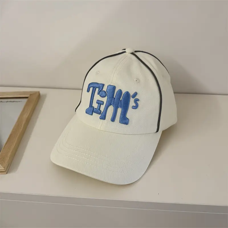 Trendy Blue Embroidered Women Cap New Spring Summer - Image 4