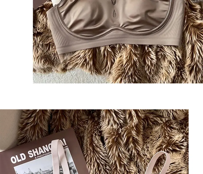 Satin French Ultra-Thin Large-Breasted and Small-Breasted Intimates, Feminine Mesh Thin Anti-Sagging Wire-Free Bra — feature 11