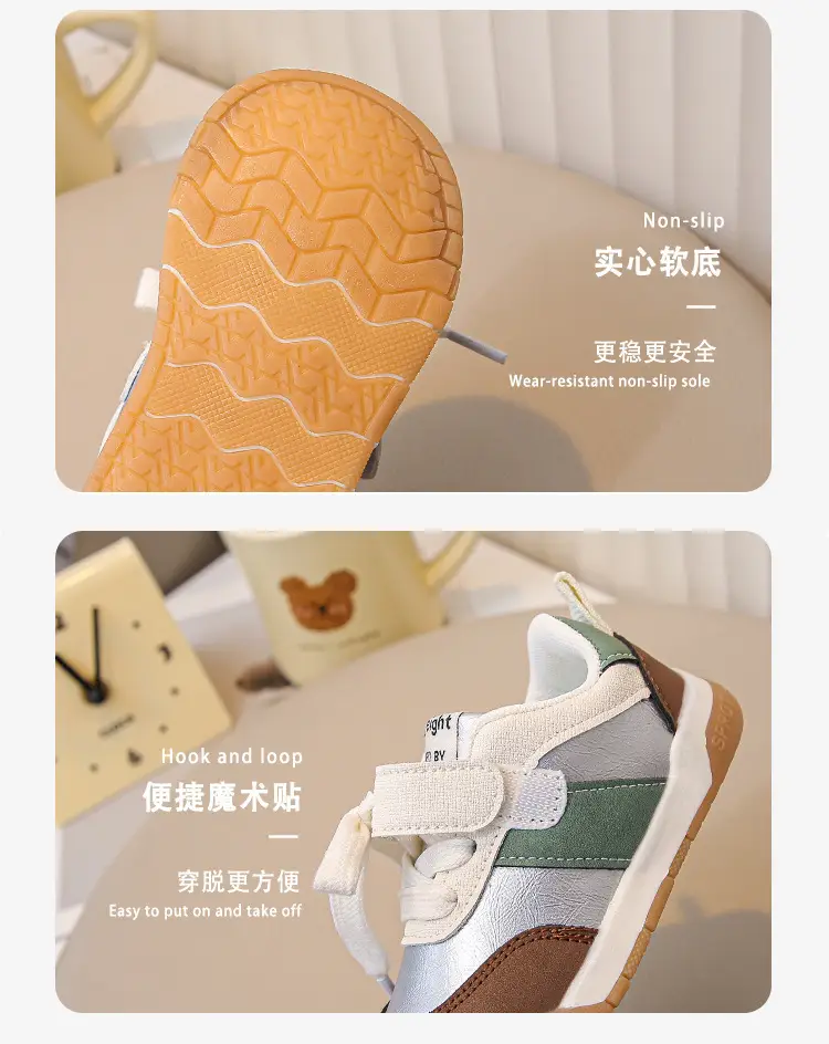 Baby Leather Toddler Shoes 0-1-3 Years Old Boys and Girls Casual Shoes Baby Spring Soft Sole Breathable Baby Shoes — feature 7