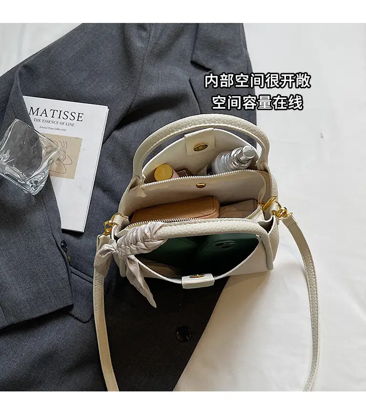 2025 Summer Bucket Bag for Women Brown Leather Commuting Shoulder Crossbody — feature 12