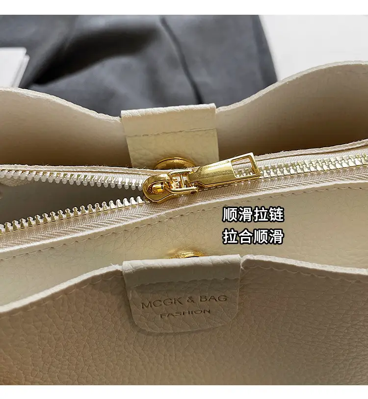 2025 Summer Bucket Bag for Women Brown Leather Commuting Shoulder Crossbody — feature 15