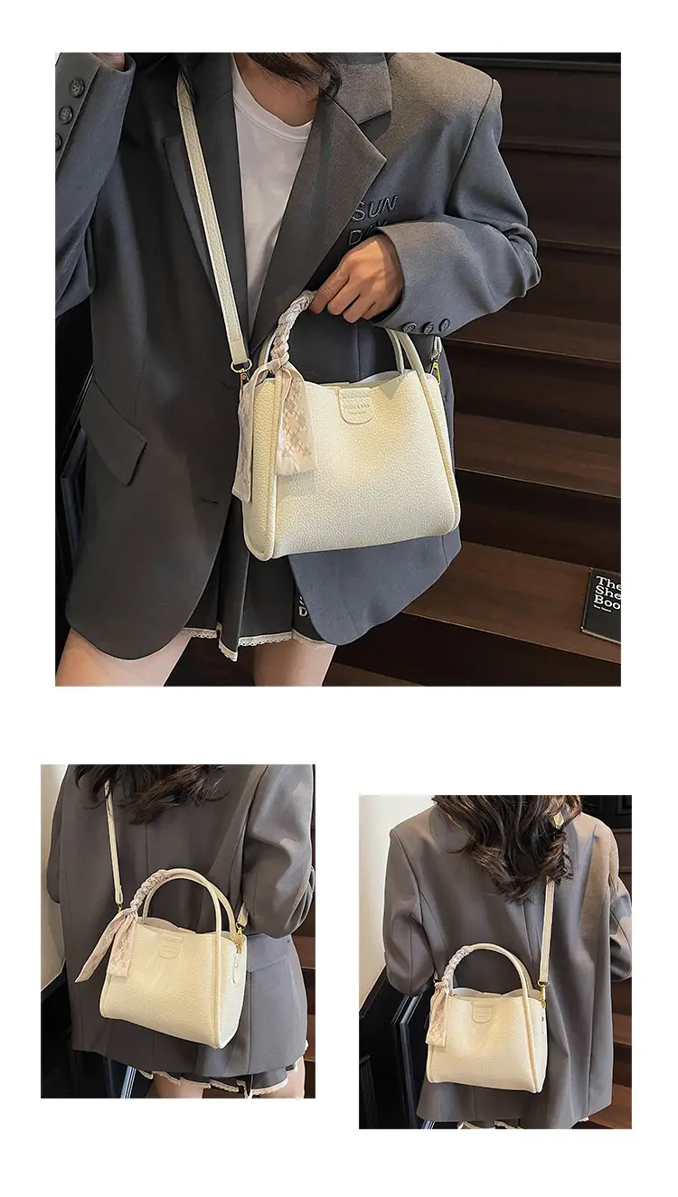 2025 Summer Bucket Bag for Women Brown Leather Commuting Shoulder Crossbody — feature 6