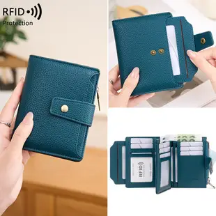 Cross-Border New Rfid Anti-Theft Women's Wallet Multi-Functional 70% off Short Wallet Retro Large-Capacity Coin Purse — feature 27