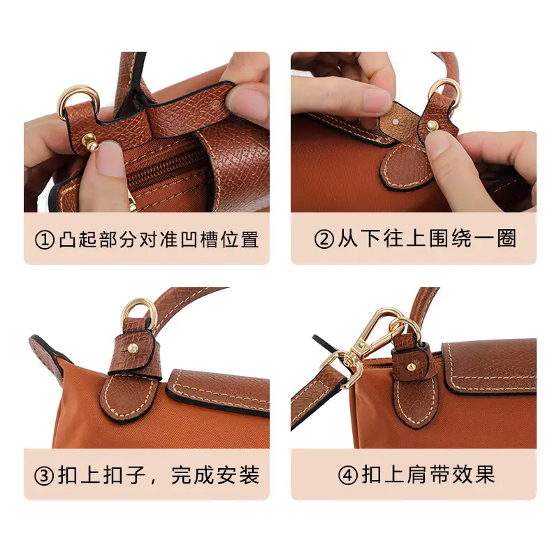 Ma Huangshi Brown Leather Mini Bag with Strap & Buckle Modification - Image 99