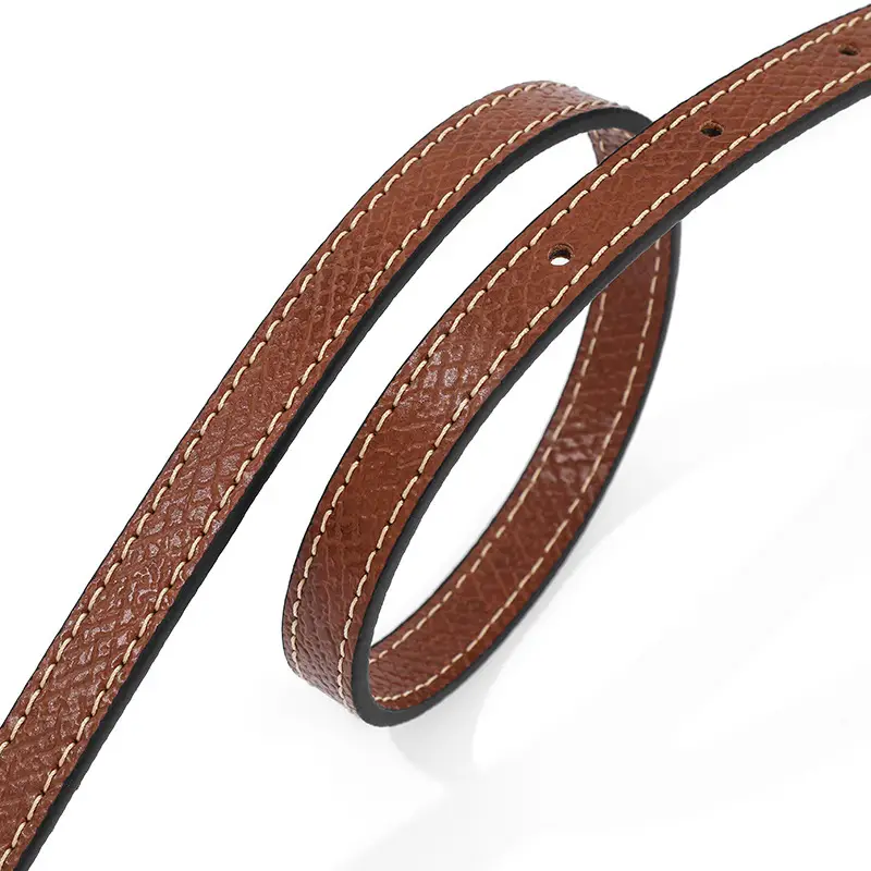 Ma Huangshi Brown Leather Mini Bag with Strap & Buckle Modification - Image 100