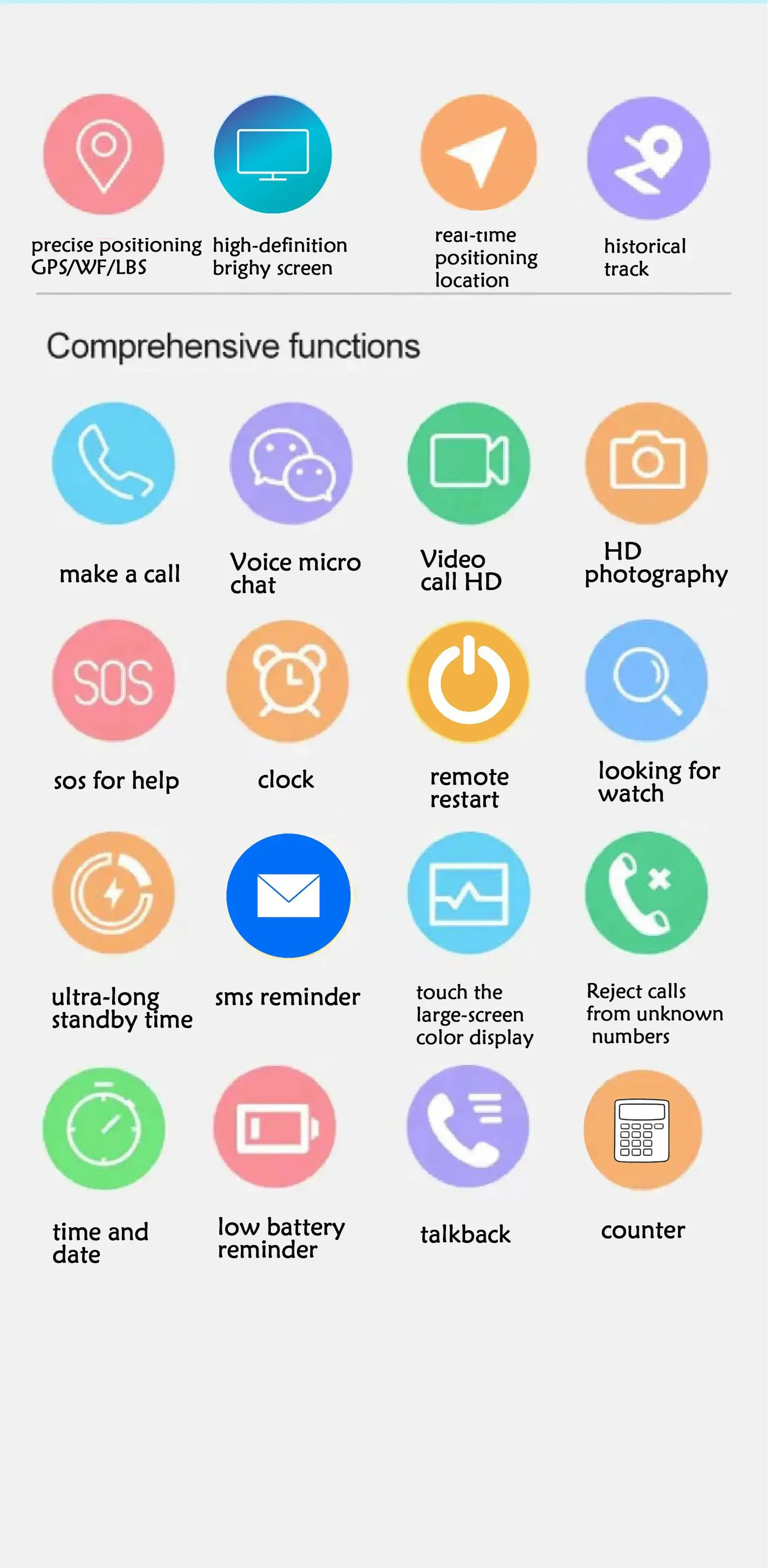 Pink Smart Watch for Kids with Network & Micro Chat Features — feature 12