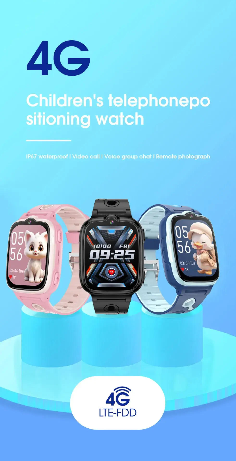Pink Smart Watch for Kids with Network & Micro Chat Features — feature 4
