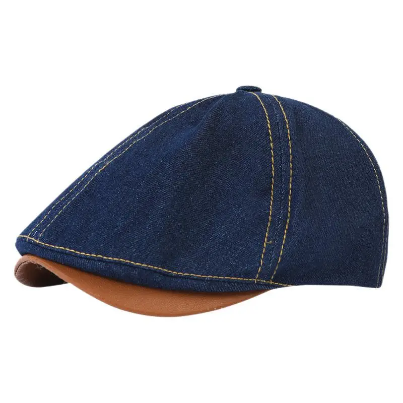Japanese Retro Washed Denim Blue Forward Cap - Image 8
