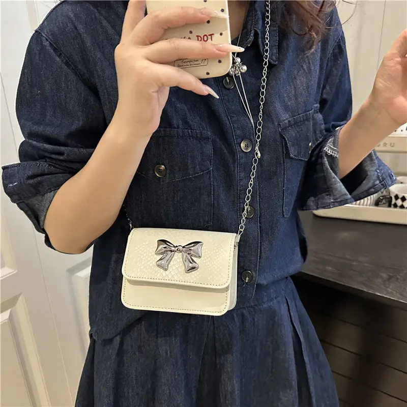 White Bow Crossbody Bag for Women 2025 - Image 6
