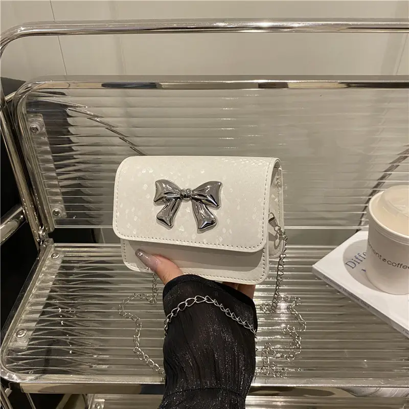 White Bow Crossbody Bag for Women 2025 - Image 2