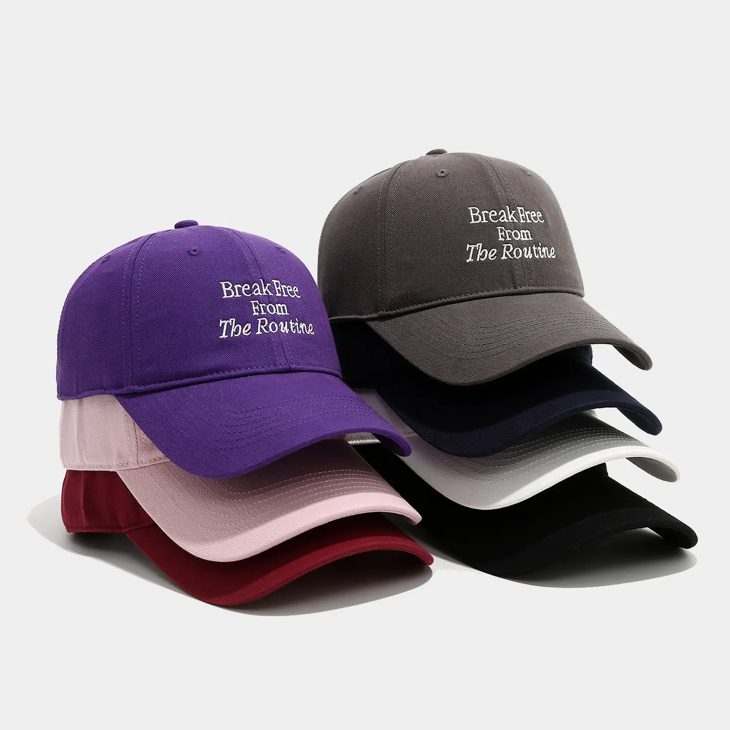 Break Free Cotton Baseball Cap for Women Red Blue - Image 8