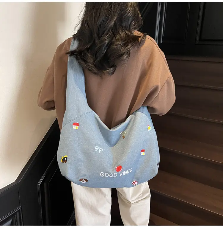 Japanese Embroidered Denim Crossbody Bag for Women — feature 18