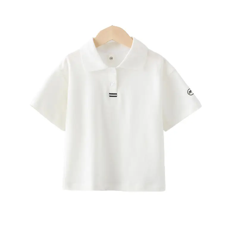 Boys Cotton Polo Shirt Black White Summer 2025 - Image 5
