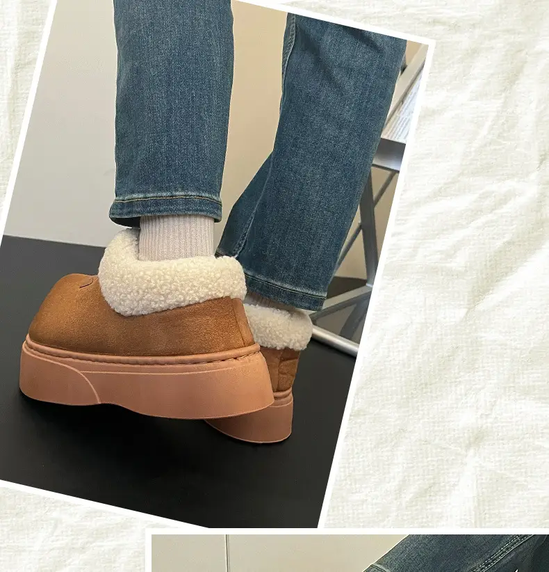 Women Winter Warm Cotton Slippers with Heel Cover — feature 10