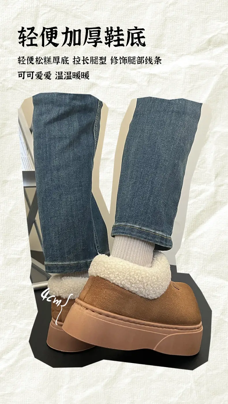 Women Winter Warm Cotton Slippers with Heel Cover — feature 7