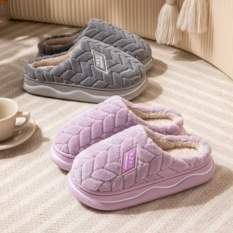 Women Cotton Warm Slippers Baotou Winter Soft Sole - Image 6