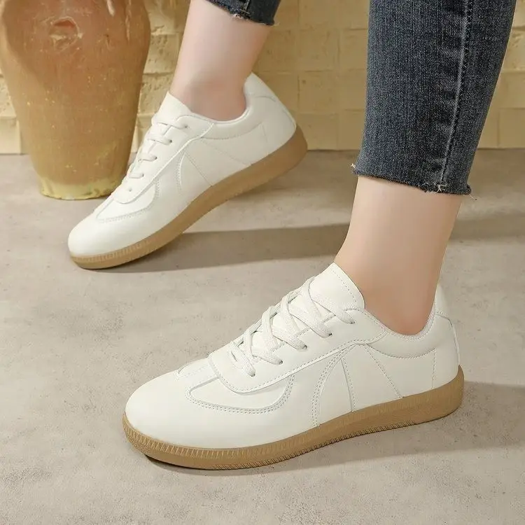 Women White Leather Casual Shoes 2025 - Image 4