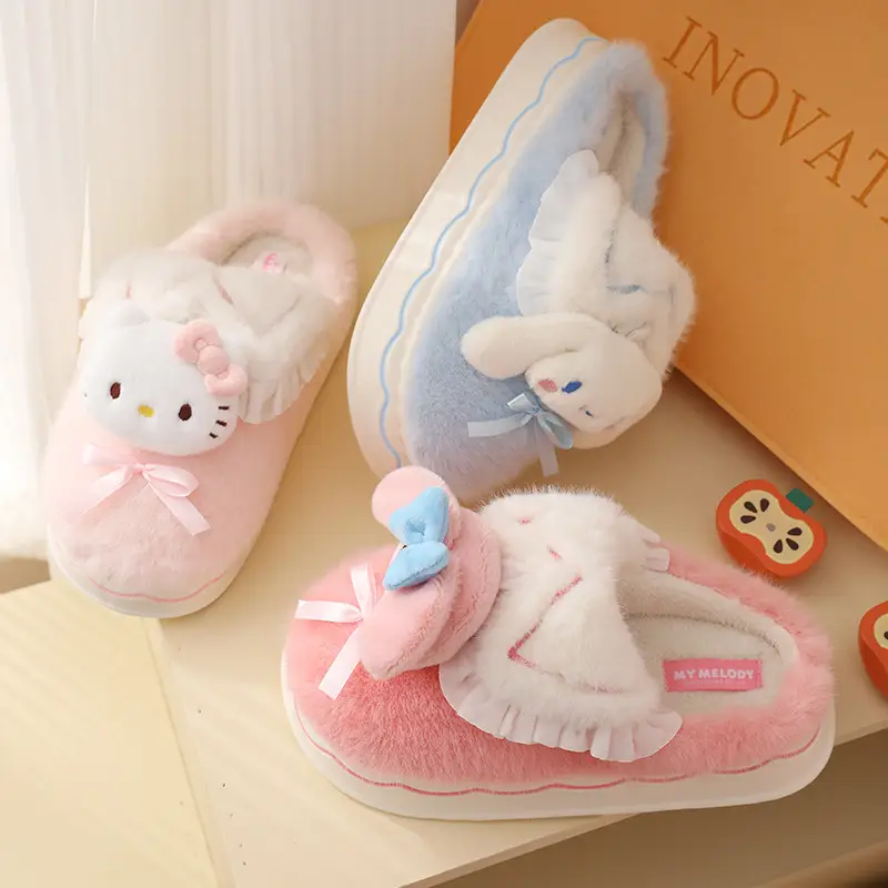 New Sanrio Kt Cat Warm Pink Slippers - Image 7