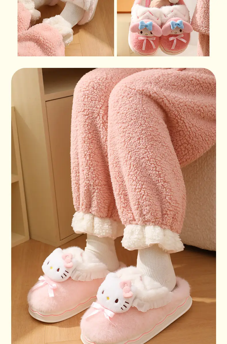 New Sanrio Kt Cat Warm Pink Slippers — feature 15
