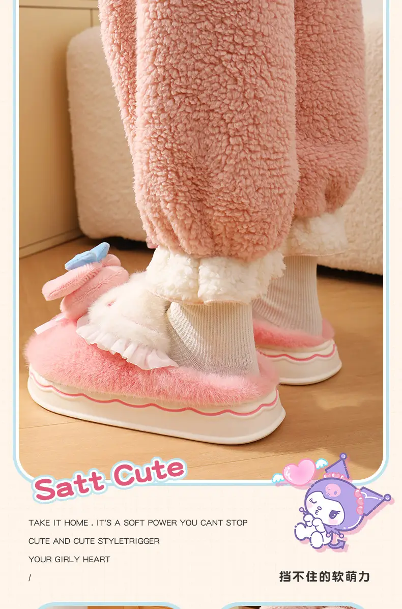 New Sanrio Kt Cat Warm Pink Slippers — feature 7