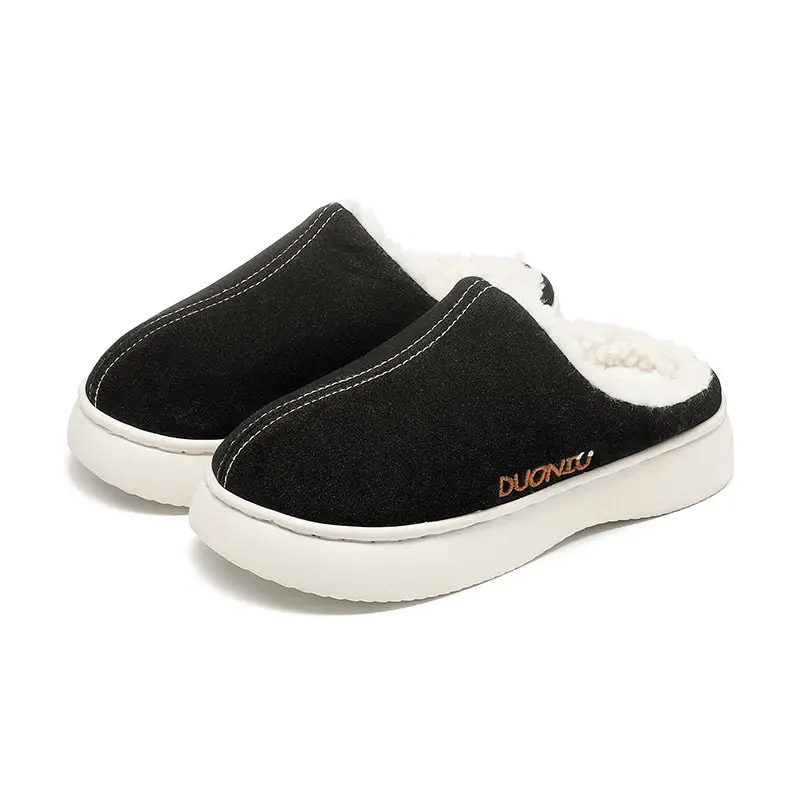 Foreign Trade Cotton Slippers for Women in Autumn and Winter Indoor Non-Slip Thick-Soled Home Toe-Toe Outer Wear Warm and Fashionable Cross-Border Cotton Slippers for Men - Image 9