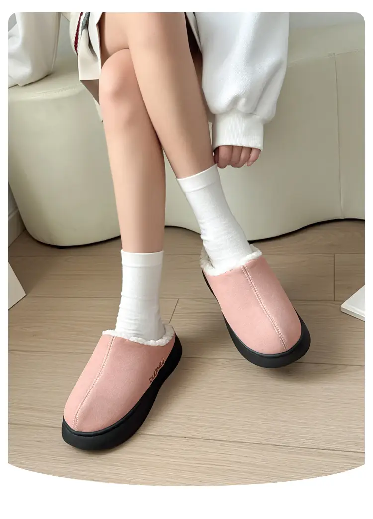 Foreign Trade Cotton Slippers for Women in Autumn and Winter Indoor Non-Slip Thick-Soled Home Toe-Toe Outer Wear Warm and Fashionable Cross-Border Cotton Slippers for Men — feature 6