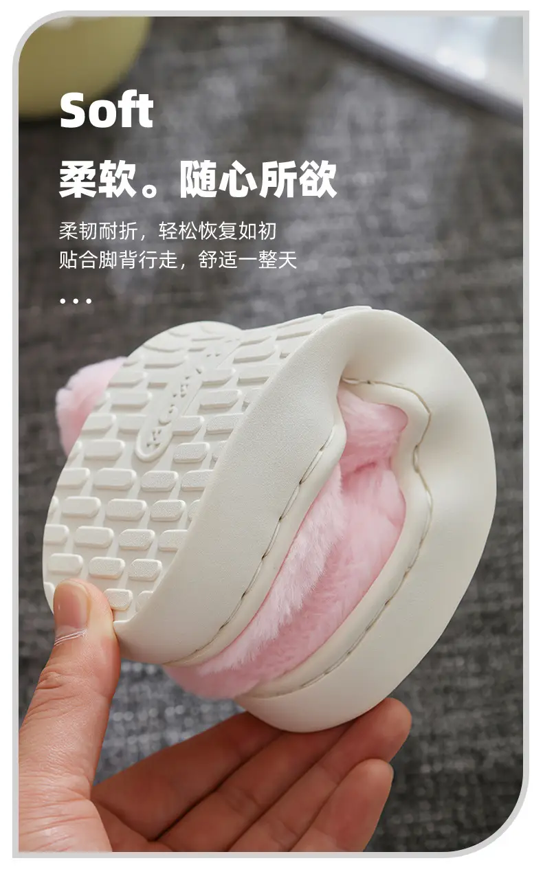 Plush Cotton Slippers for Women, Autumn and Winter 2025, Non-Slip Indoor Home Thick-Soled Warm Couple Cotton Slippers, Men's Winter Style — feature 9